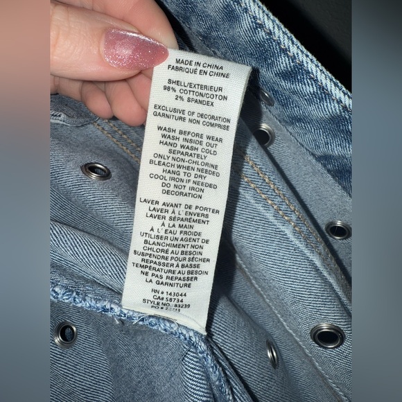 AVEC LES FILLES GROMMET DENIM JACKET XL - Picture 4 of 5